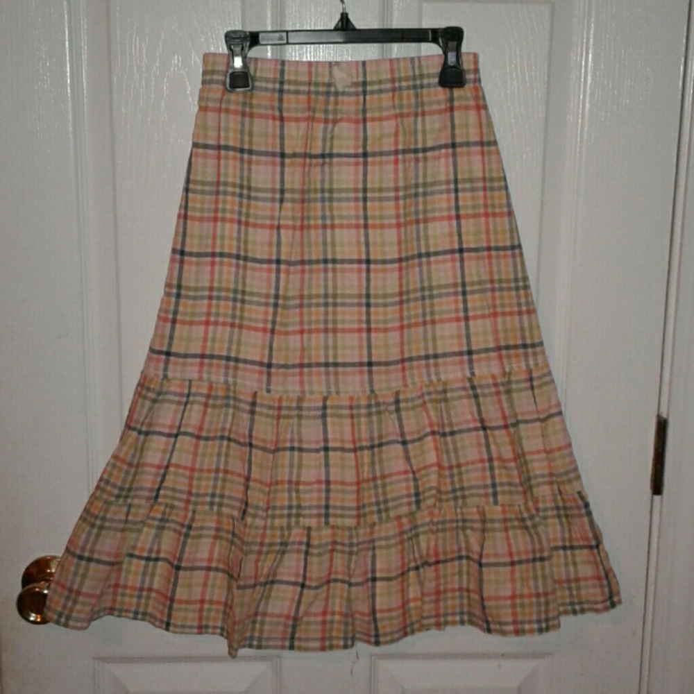 EUC Girls size 12 gymboree  long plaid skirt